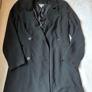 H&M Black Blazer Coat